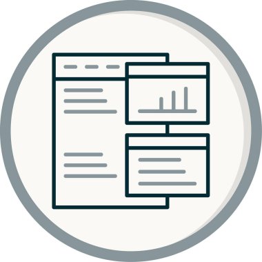 Günlük kaydı veri simgesinin vektör temel çizimi