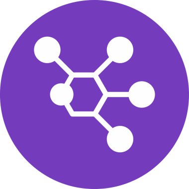 Molekül web simgesi vektör illüstrasyonu