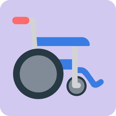 Tekerlekli sandalye web simgesi. vektör illüstrasyonu