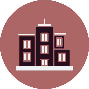 Şehre. Web simgesi basit illüstrasyon