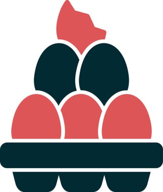 Yumurtalar. Web simgesi basit illüstrasyon 