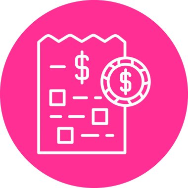 Fatura işi simgesi vektör illüstrasyonu