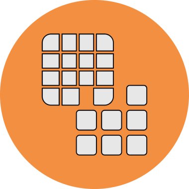 Mozaik web simgesi vektör illüstrasyonu