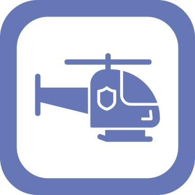 Helikopter. Web simgesi basit illüstrasyon