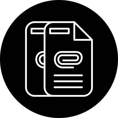 Minimalist bir dizaynda bir belge simgesinin vektör illüstrasyonu.