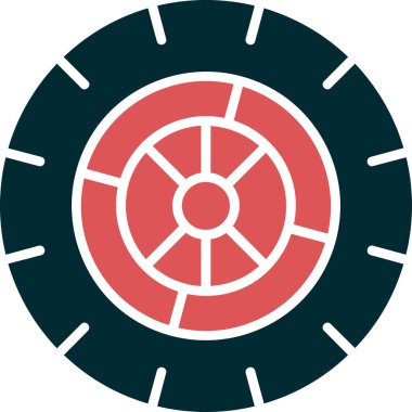 Tekerlek. Web simgesi basit illüstrasyon 