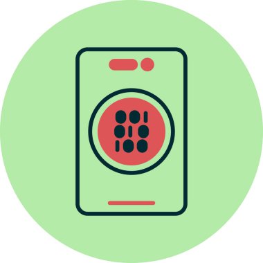 Şifreli Web simgesi vektör çizimi