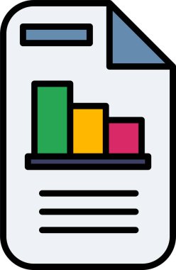 Minimalist bir dizaynda bir belge simgesinin vektör illüstrasyonu.