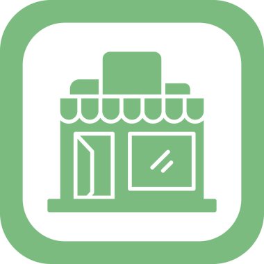 Dükkan simgesi soyut arkaplanda izole edildi