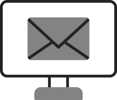 E-posta. Web simgesi basit illüstrasyon 