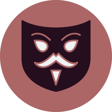 Maske. Web simgesi basit illüstrasyon 