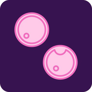 Mikroskobik Yaşam ikonu vektör çizimi