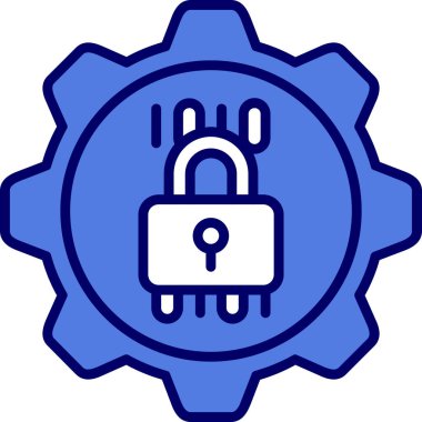 güvenlik simgesi vektör illüstrasyonu 