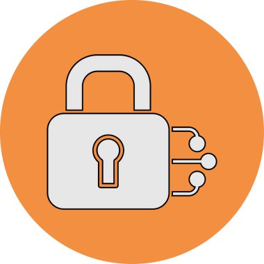 kilit web simge vektör çizim 