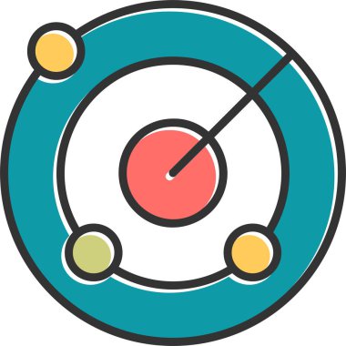 radar web simgesi vektör illüstrasyonu