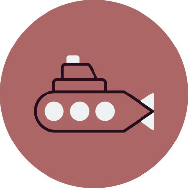 denizaltı ağ simgesi, basit vektör illüstrasyonu