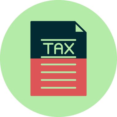 Online kullanım için soyut bir vektör biçiminde bir vergi belgesinin grafiksel tasviri.