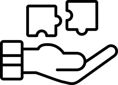 Sorun Çözme simgesi, basit vektör illüstrasyonu