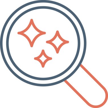 Soyut renkli bir büyüteç içeren vektör illüstrasyonu.