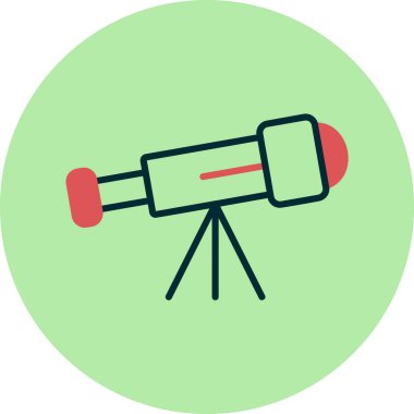 teleskop simgesi vektör illüstrasyonu