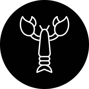 Istakoz simgesi vektör çizimi