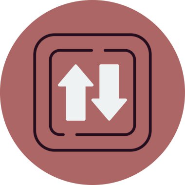 İki Yol İşareti. Web simgesi basit illüstrasyon