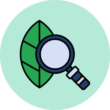 Yaprak. Web simgesi basit illüstrasyon