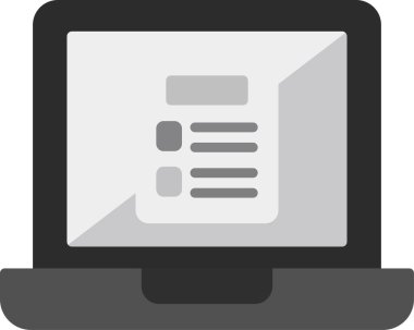 dizüstü bilgisayar simgesi, vektör illüstrasyonu basit tasarım