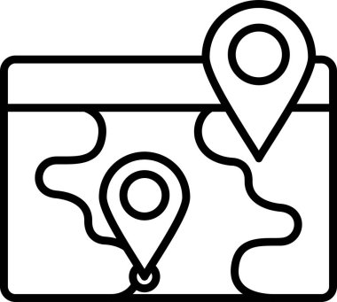 Konum haritası işaretleyici. vektör simgesi