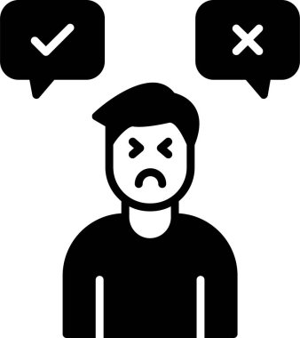 Karar adamı ikonu. Basit tasarım