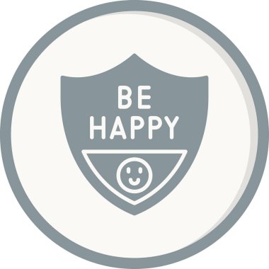 Mutlu Web simgesi vektör illüstrasyonu ol