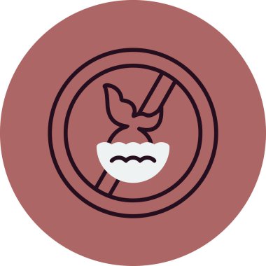 Yüzgeç yok. Web simgesi basit illüstrasyon