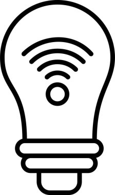Akıllı Ampul Ağı simgesi, vektör illüstrasyonu