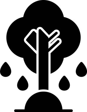 Ağaç. Web simgesi basit illüstrasyon 