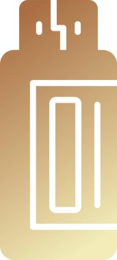 Pen Drive 'da. Web simgesi basit illüstrasyon 