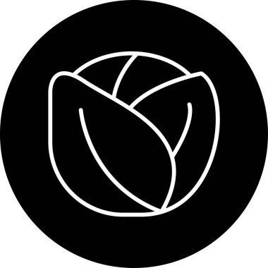 taze Brüksel Sprout simgesi, vektör illüstrasyonu 