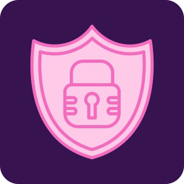 Web Güvenlik simgesi. Basit resimleme 