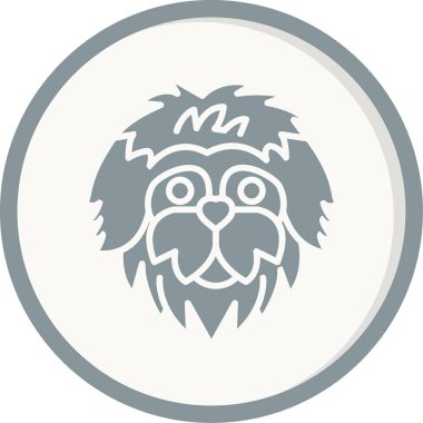 Bergamasco 'da. Web simgesi basit illüstrasyon