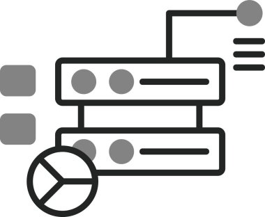 veritabanı simgesi, vektör illüstrasyonu basit tasarım