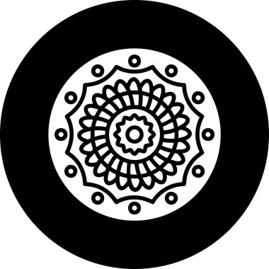 İyileşmek için kutsal mandala 'nın ana hatlarını çiz.