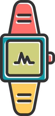 smartwatch simgesi, vektör illüstrasyonu basit tasarım