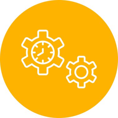 Zaman yönetimi simgesi vektör illüstrasyonu