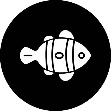Palyaço balığı. Web simgesi basit illüstrasyon