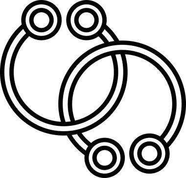  Bilezikler web simgesi vektör illüstrasyonu 