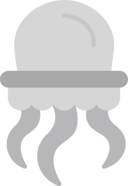 denizanası simgesi, basit vektör çizimi 