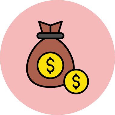 para çantası simgesi, vektör illüstrasyonu basit tasarım