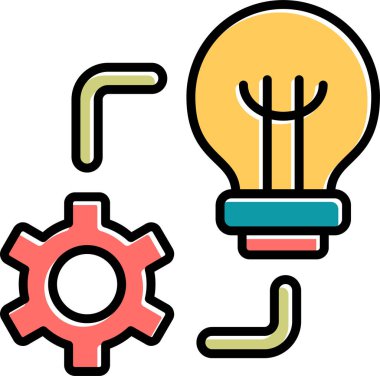 Yaratıcı ampul. Web simgesi basit illüstrasyon