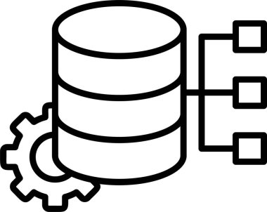 veritabanı simgesi, vektör illüstrasyonu basit tasarım
