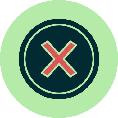 Çizgi biçimi vektöründe çarpma simgesi