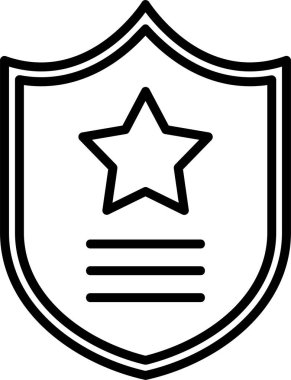 Polis rozeti. Web simgesi basit illüstrasyon